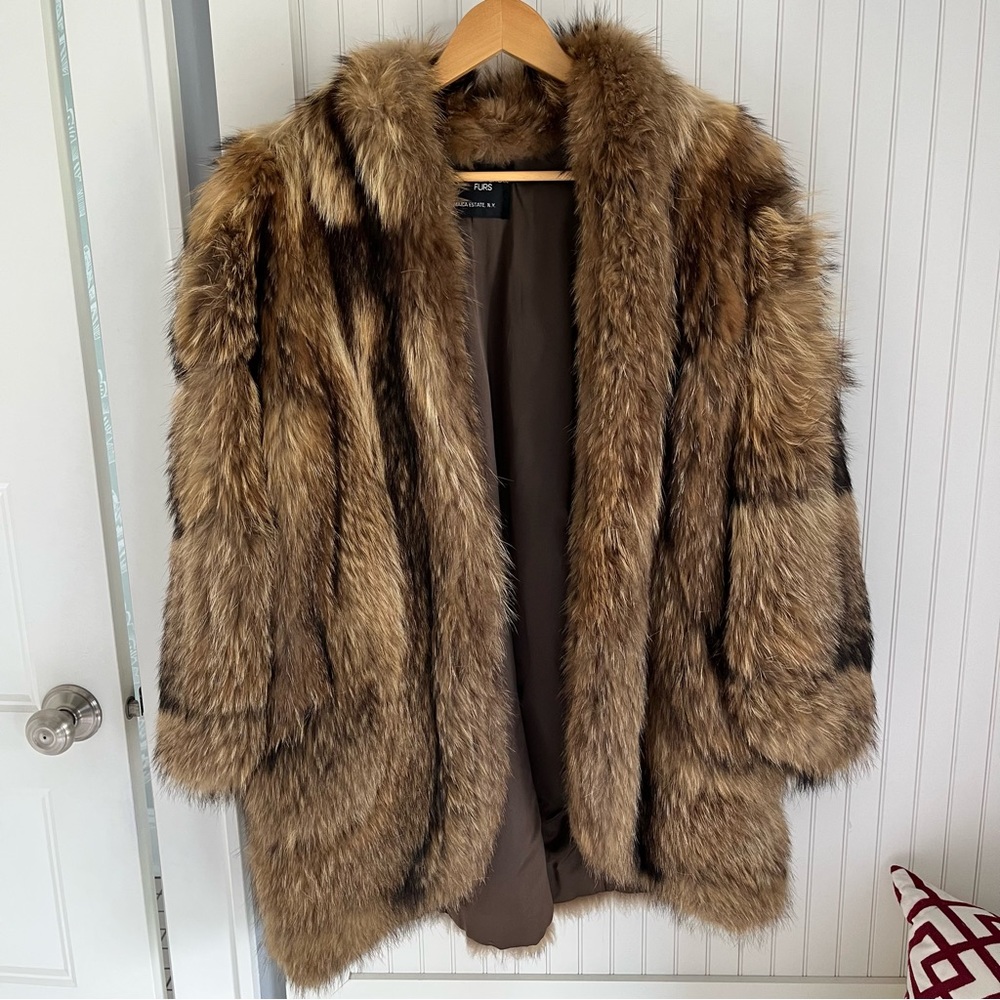 Brown Fox Fur coat